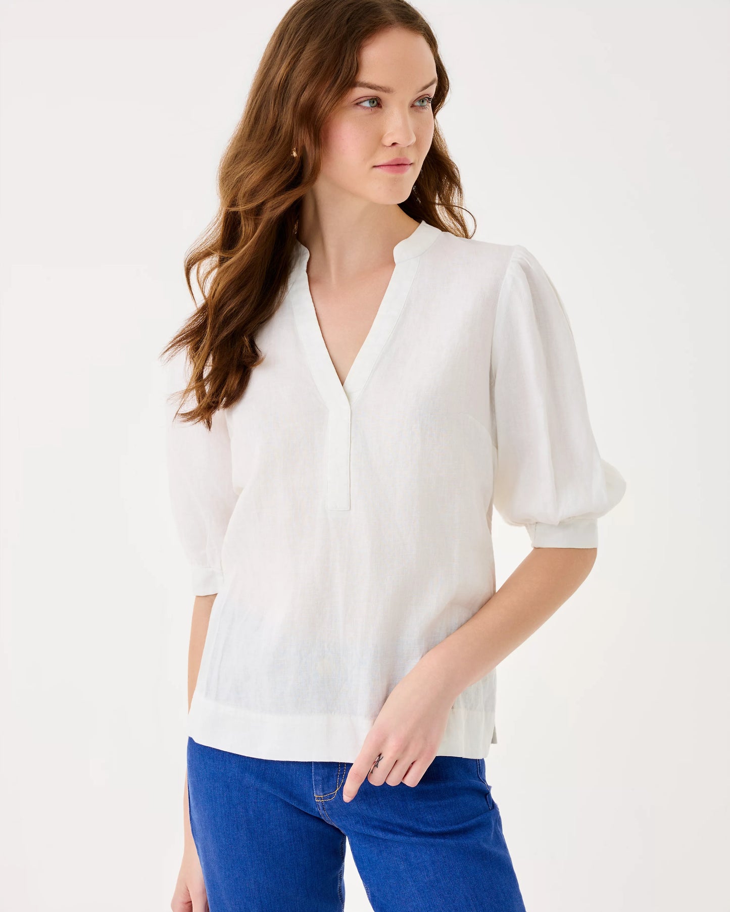 Mialeigh Linen Top