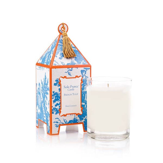 French Tulip Pagoda Box Candle