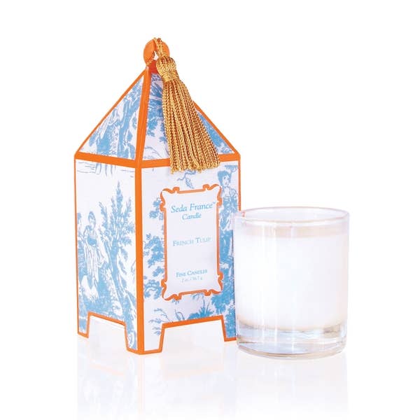 French Tulip Pagoda Box Candle Mini