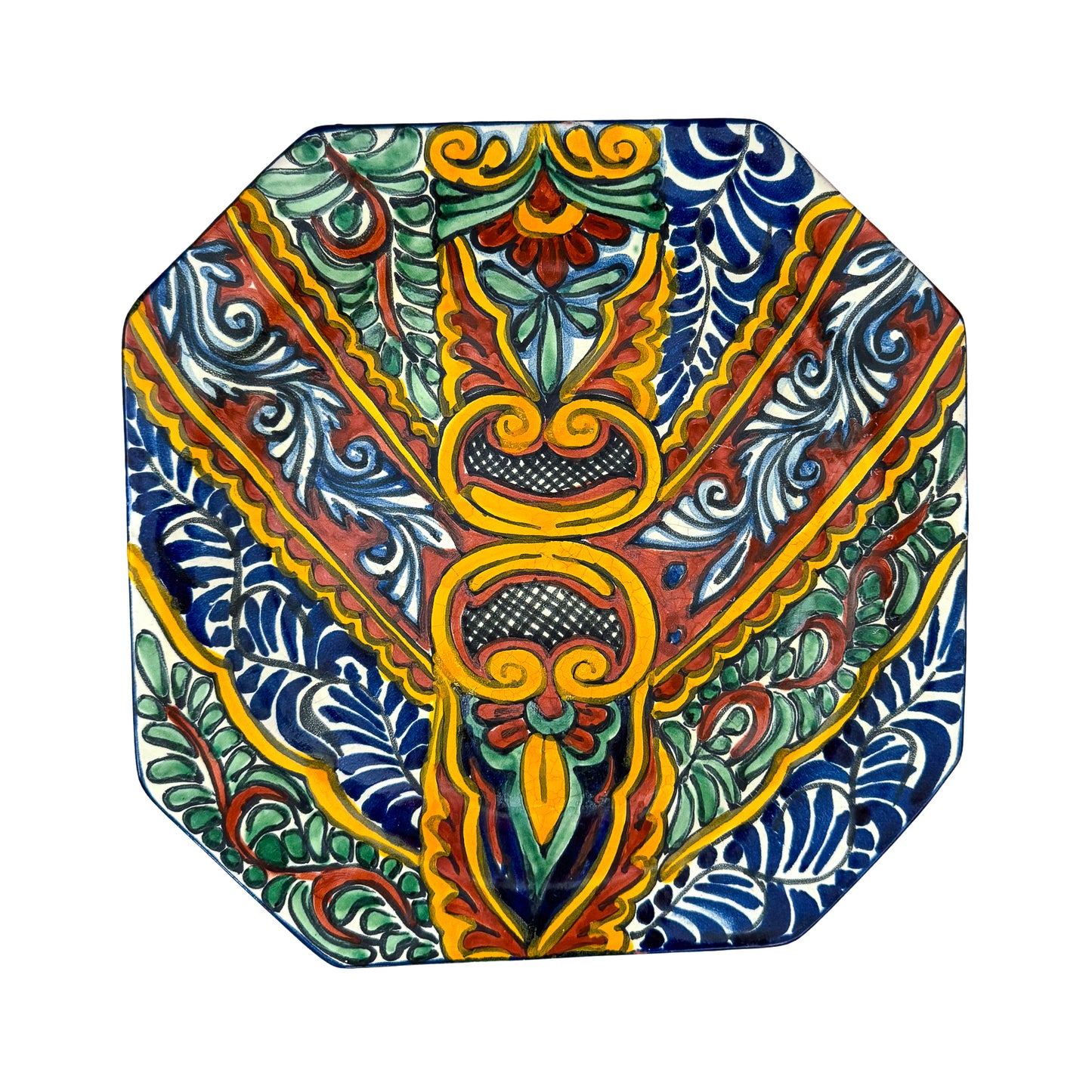 Hand Painted Mediterranean Style Ceramic Plate