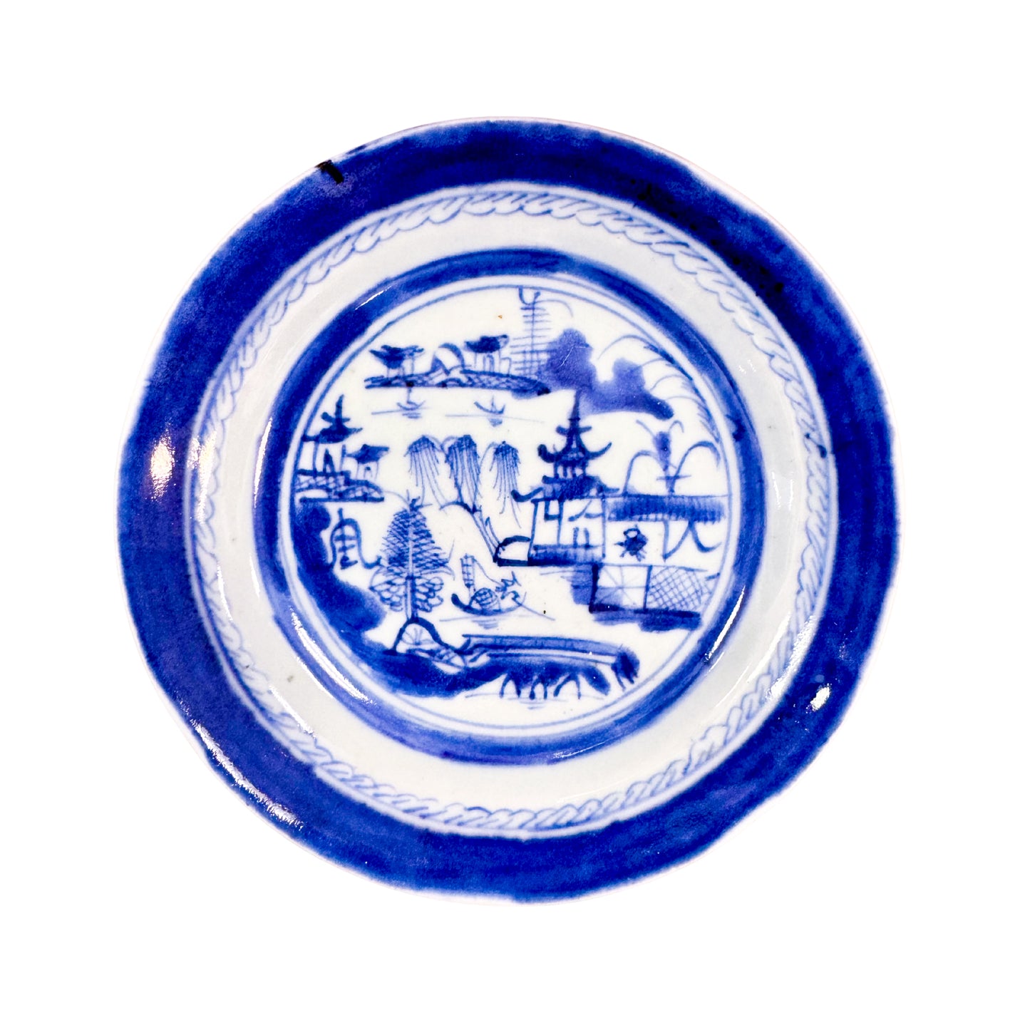 Chinoiserie Blue & White China Plate