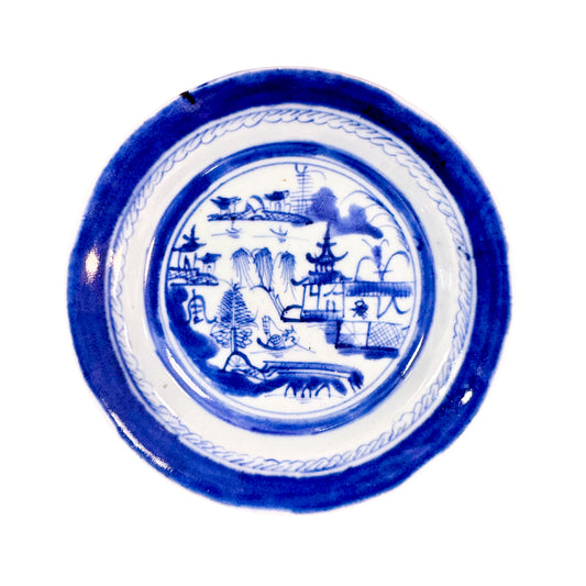 Chinoiserie Blue & White China Plate