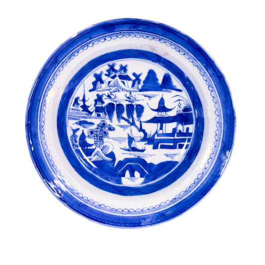 Chinoiserie Blue & White China Plate