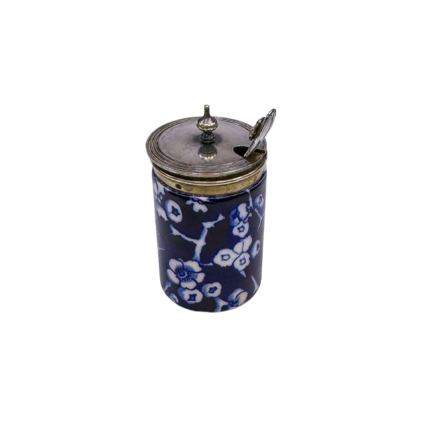 Royal Copenhagen Blue Floral Lidded Jar (1890)