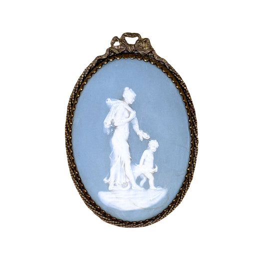 Jasperware Plaque in Ornate Frame