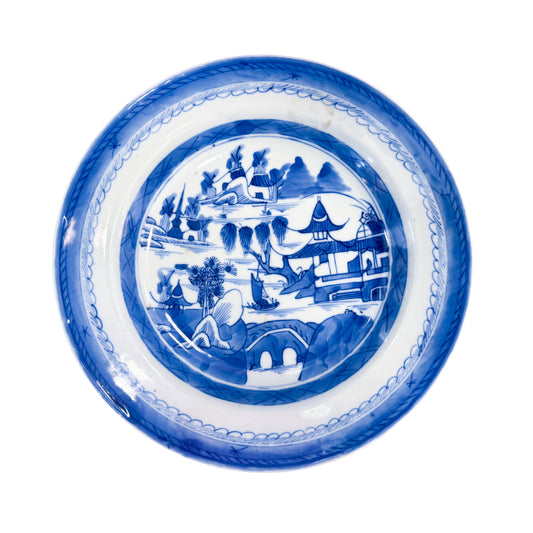 Chinoiserie Blue & White China Plate