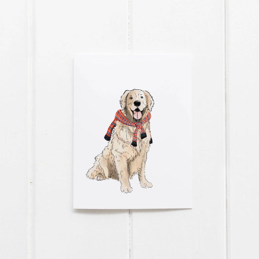 Preppy Retriever Greeting Card