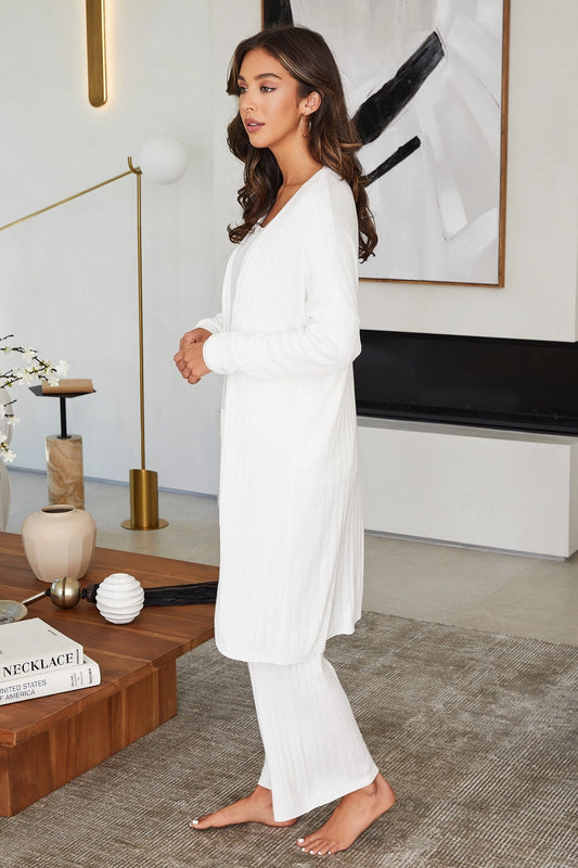 Rib Mid Length Cardigan