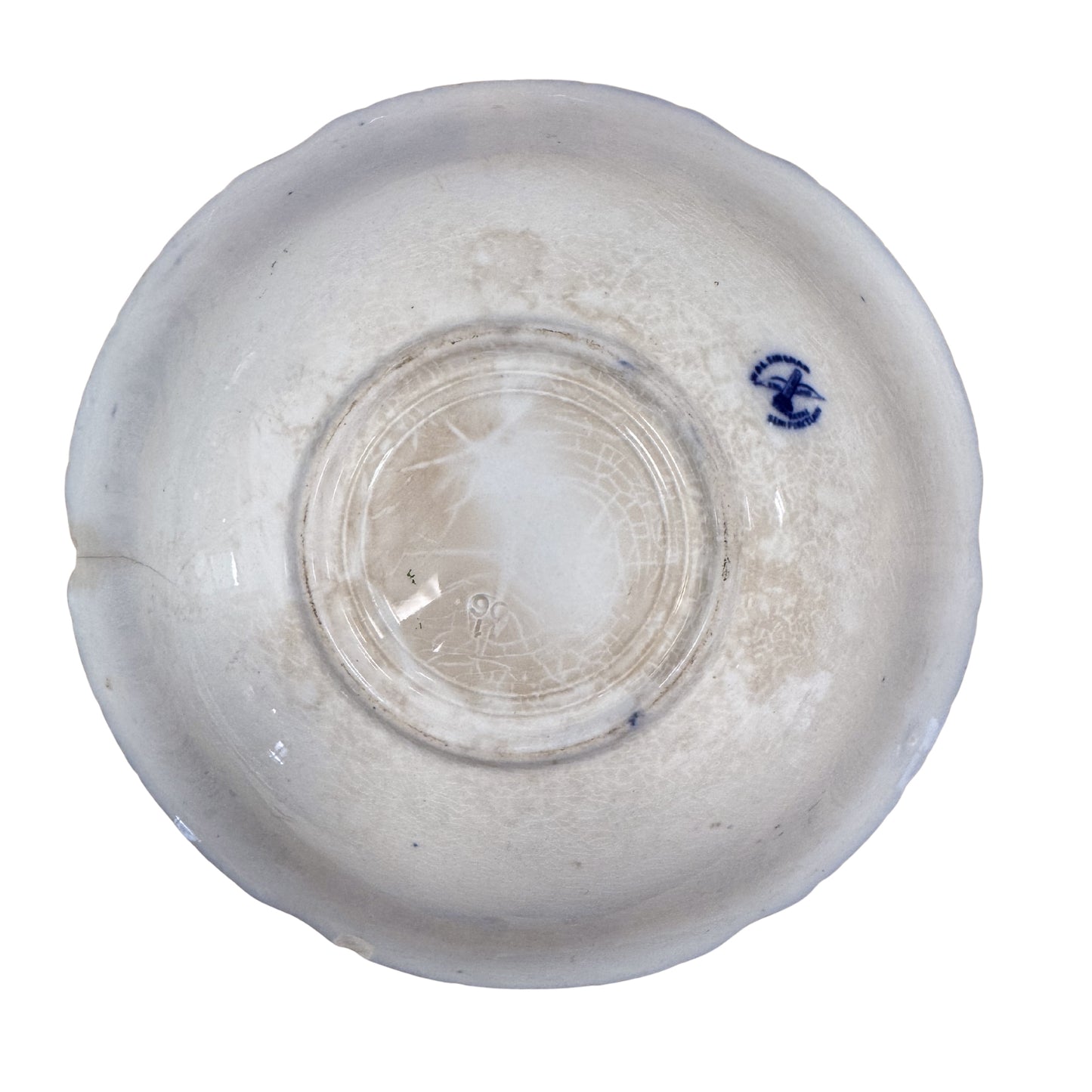 Flow Blue Bowl – W.H. Grindley, England (c. 1890–1905)