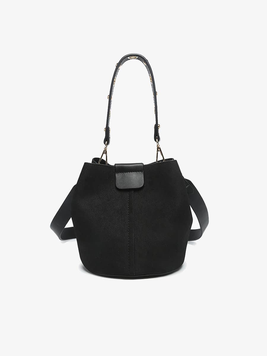 Farrah Suede Bucket Bag w/ Top Handle & Inner Bag | M2528SDE