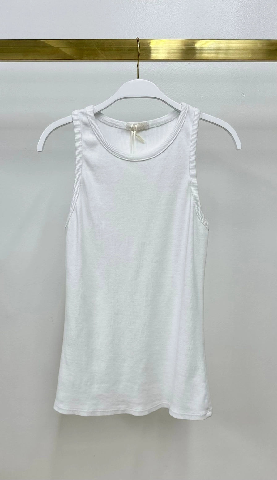 Solid Ribbed Racerback Tank Top