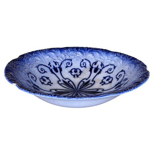 Flow Blue Bowl – W.H. Grindley, England (c. 1890–1905)