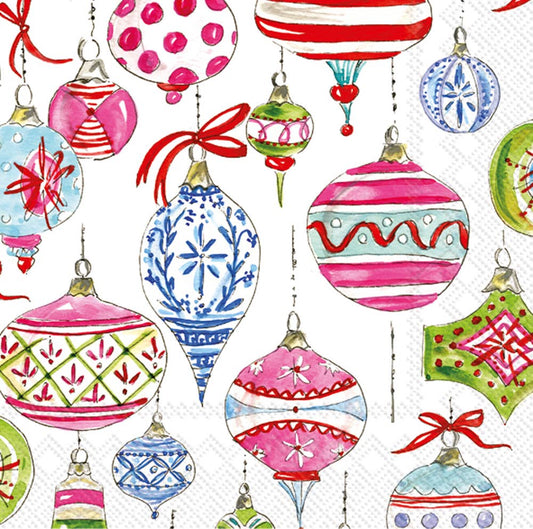 Vintage Ornaments Paper Cocktail Napkins
