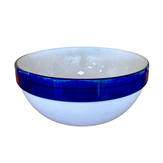 Vintage Blue Banded Ceramic Bowl