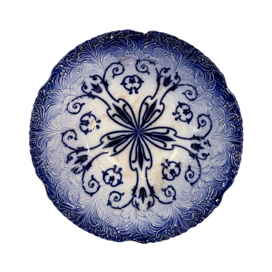 Flow Blue Bowl – W.H. Grindley, England (c. 1890–1905)