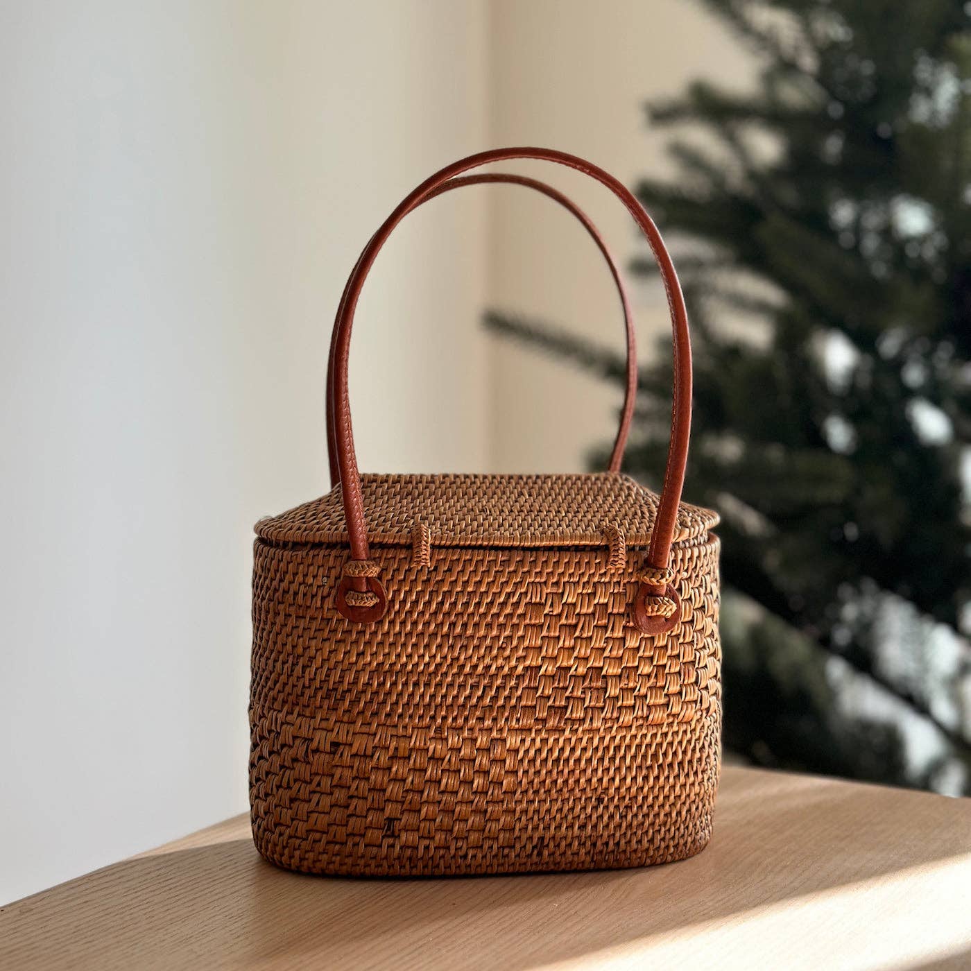 Bali Rattan Handbag Bag - Athens