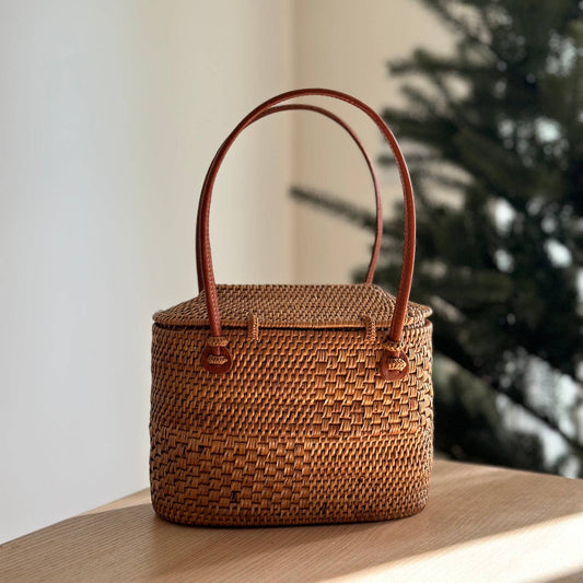 Bali Rattan Handbag Bag - Athens