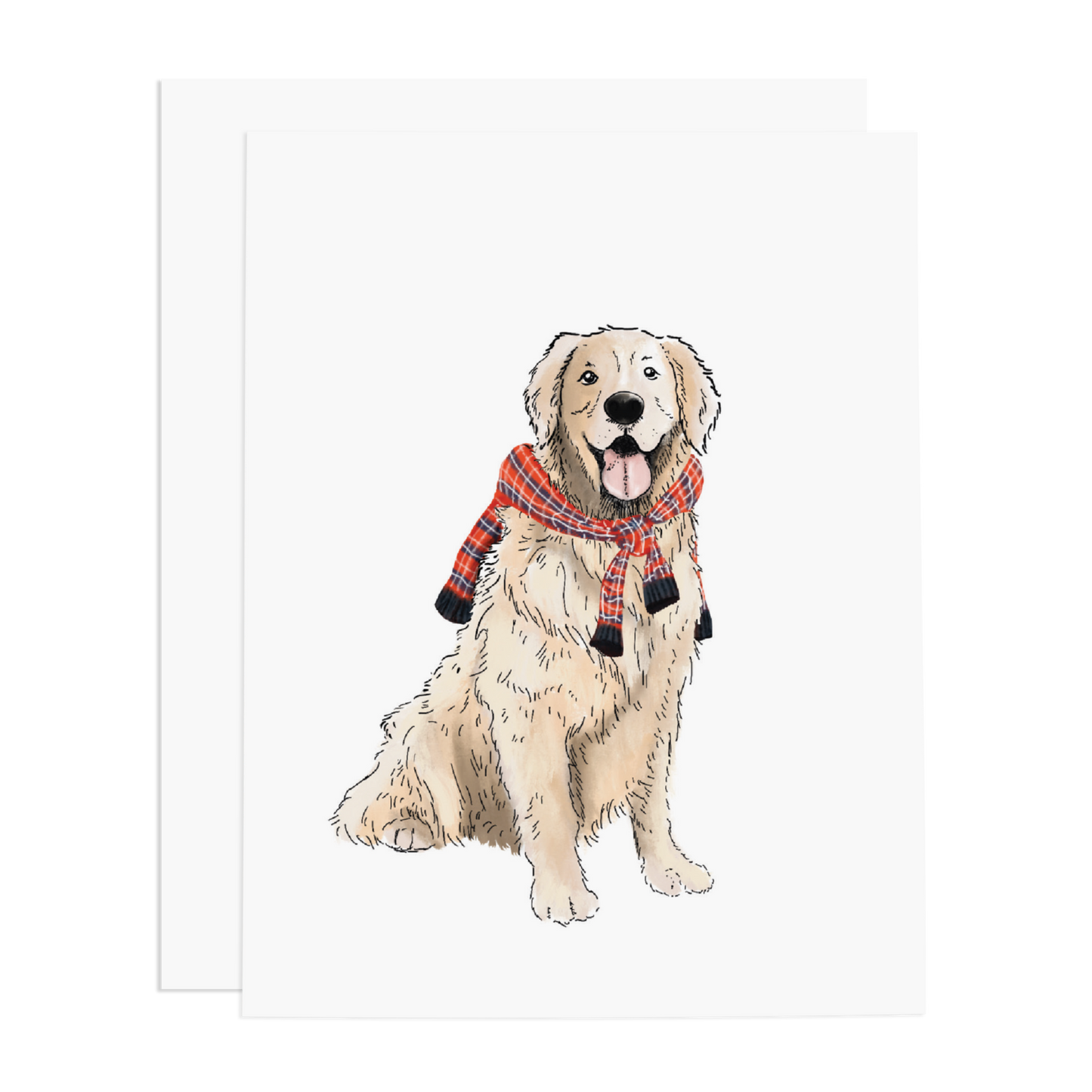 Preppy Retriever Greeting Card