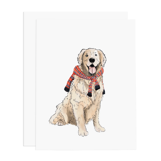 Preppy Retriever Greeting Card