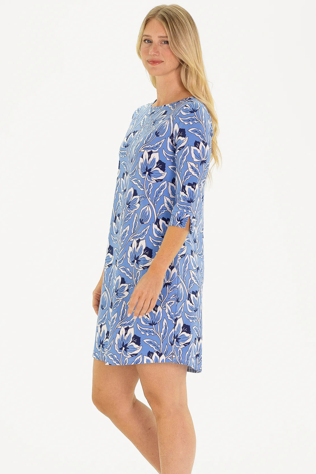 The Alicia Dress in Blue Blossom