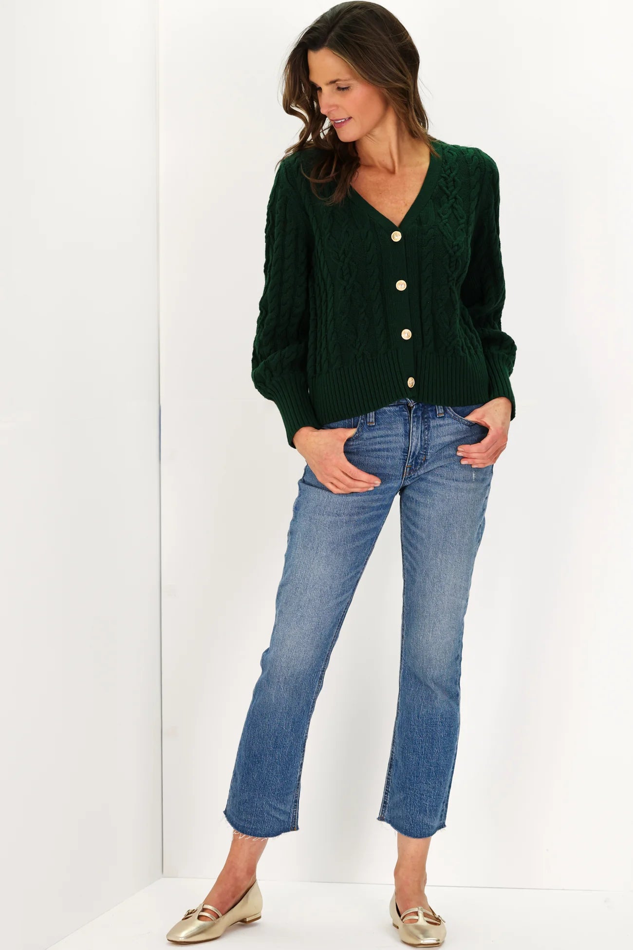 Cotton Chloe Cable Knit Cardigan