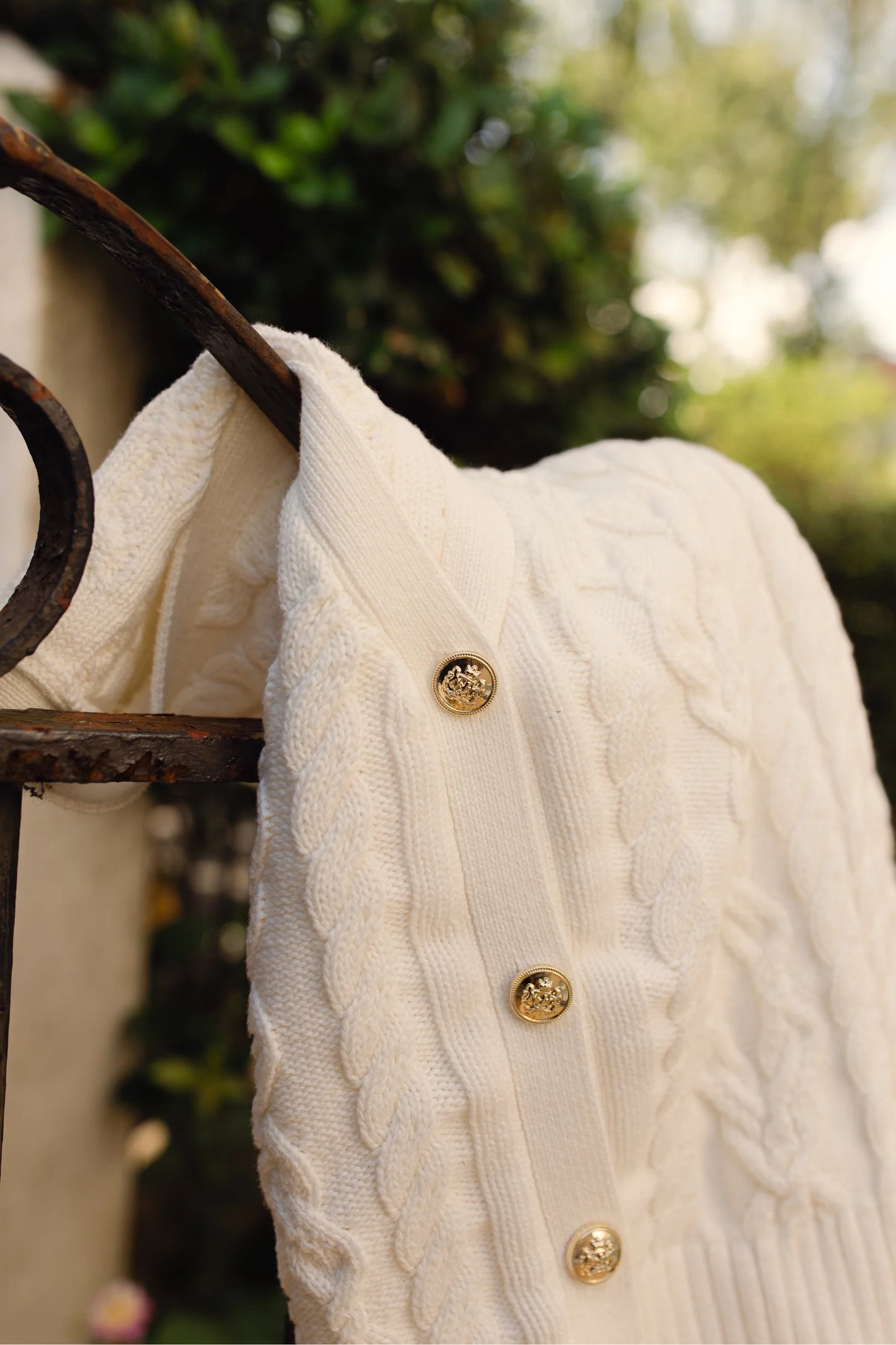 Cotton Chloe Cable Knit Cardigan