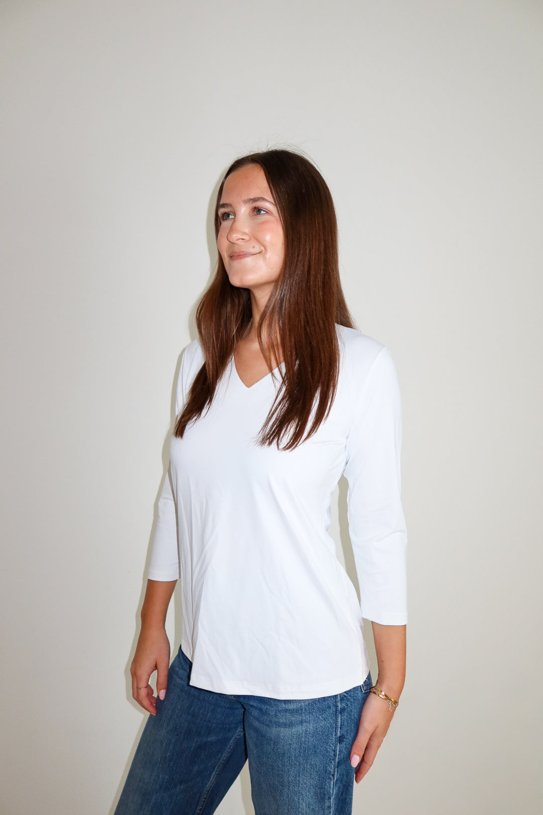 V-Neck Top (3/4 Sleeve)