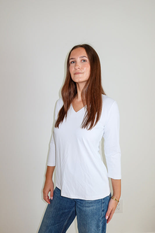 V-Neck Top (3/4 Sleeve)