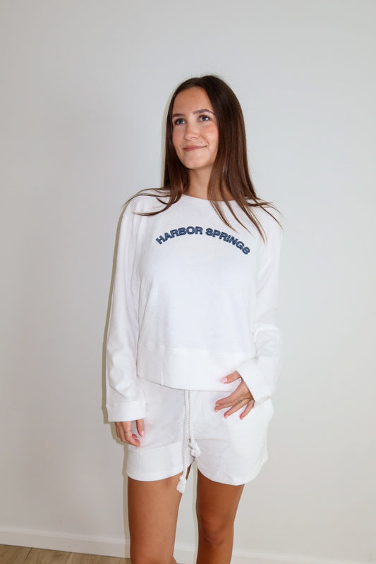 "Harbor Springs" Terry Crewneck