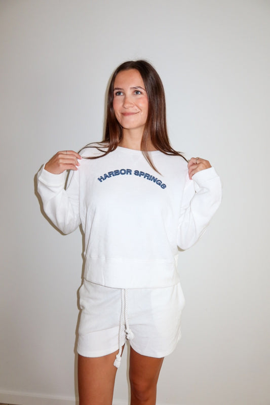 "Harbor Springs" Terry Crewneck