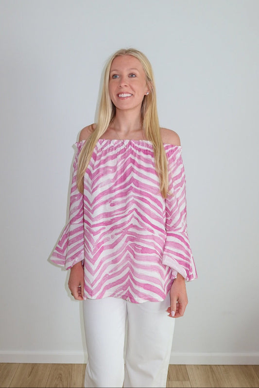 Carmen Top - Zebra Pink