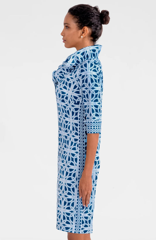 Ruffneck Dress in Ring Toss