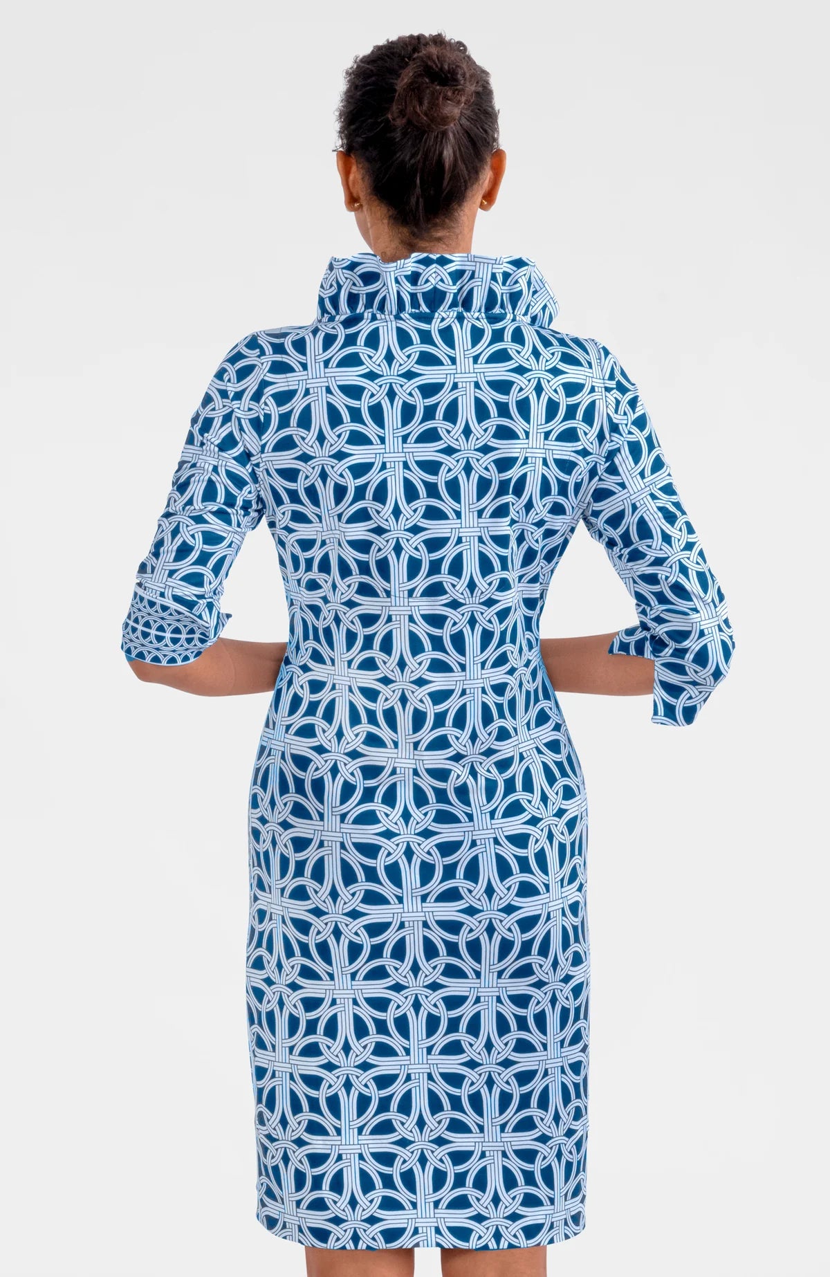 Ruffneck Dress in Ring Toss