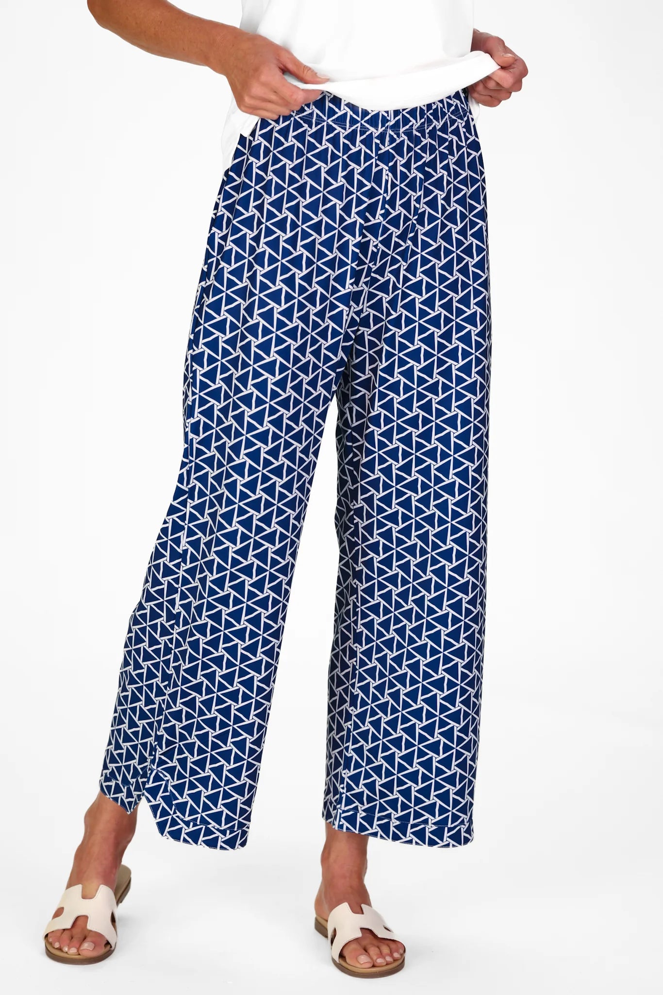 Juno Pant in Navy Flags