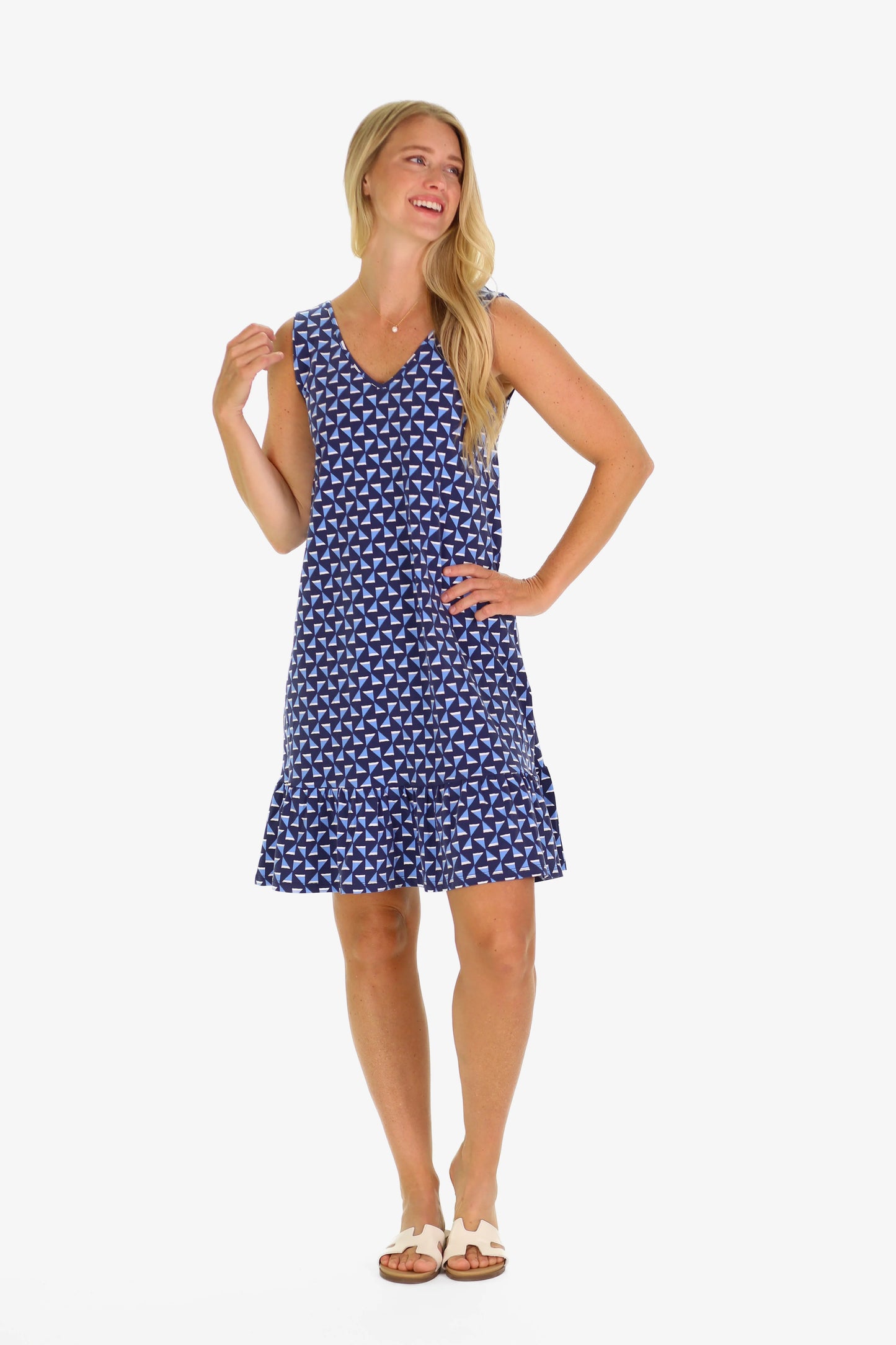 The Layla Dress in Summer Blues