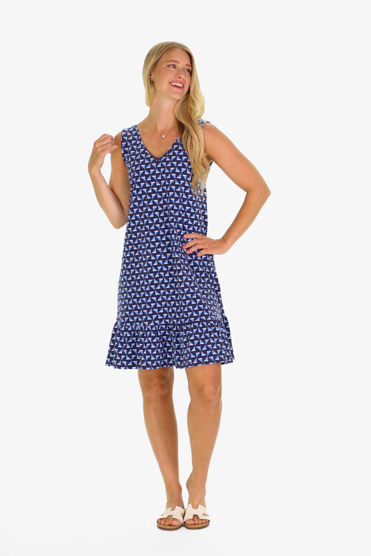 The Layla Dress in Summer Blues