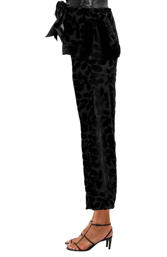 Palazzo Pant in Luxe Leaf Velvet