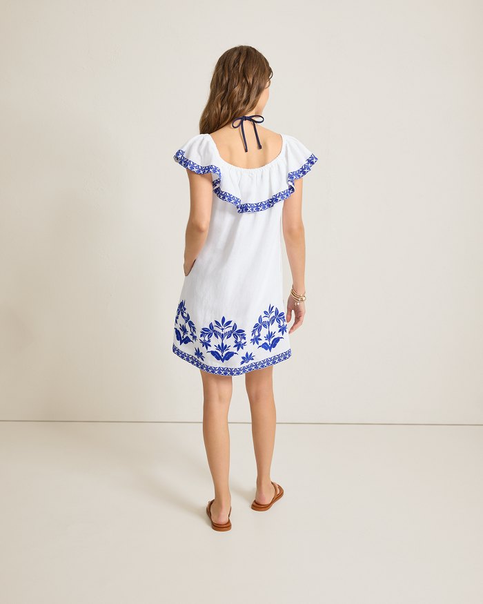 St. Lucia Embroidered Off-the-Shoulder Coverup Dress