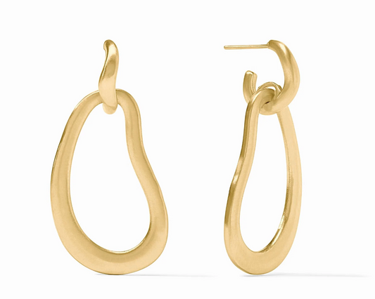 Wave Doorknocker Earring