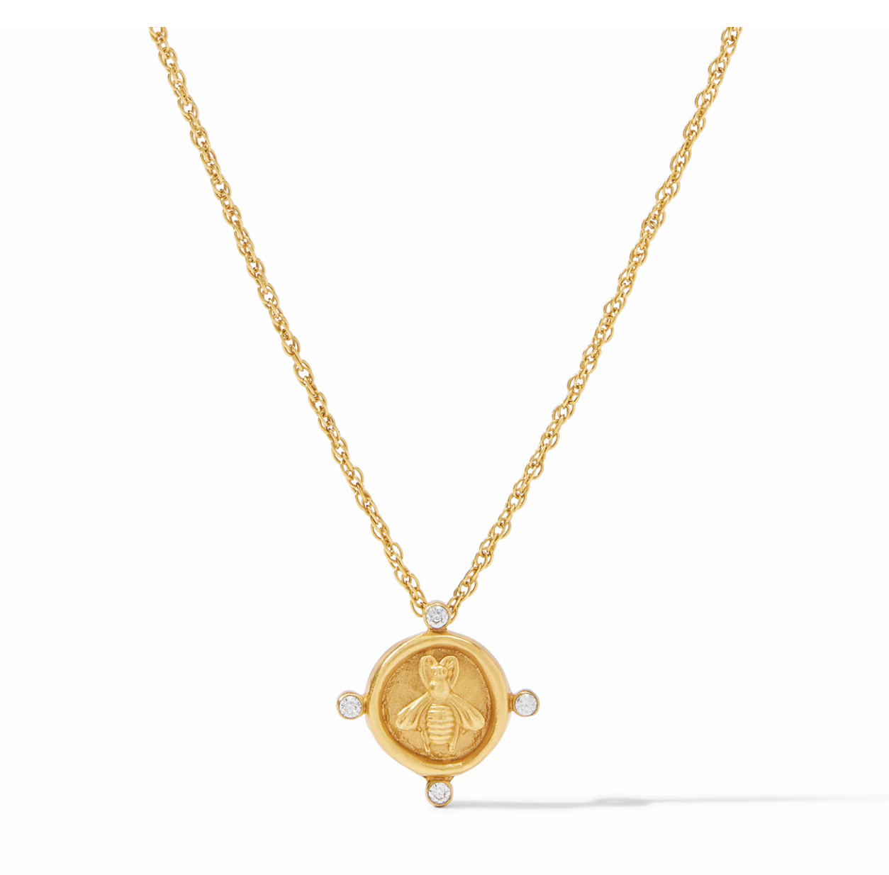 Bee Cameo Solitaire Necklace