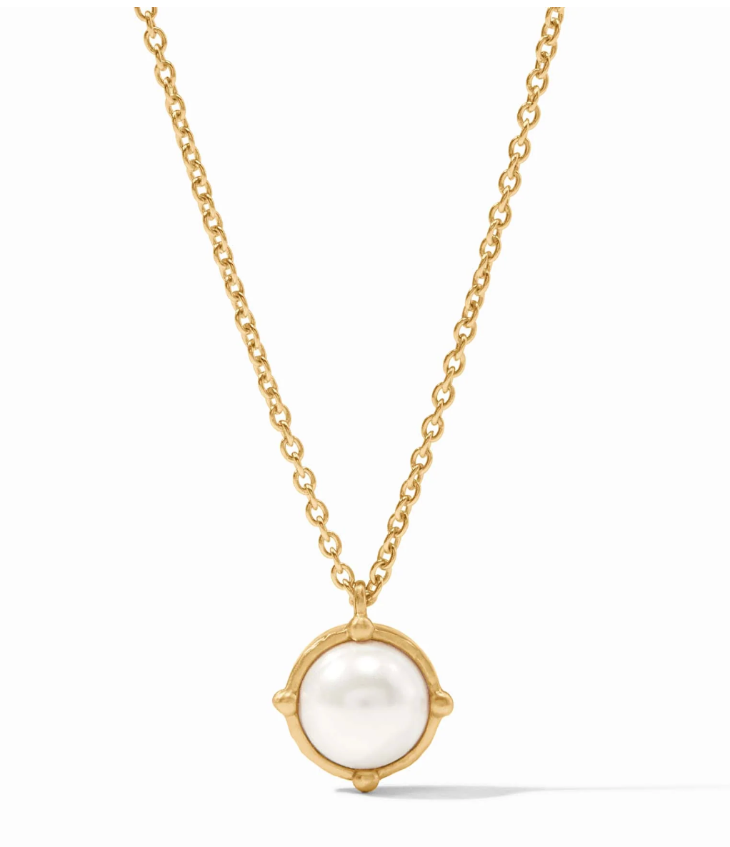 Honeybee Solitaire Necklace - Pearl