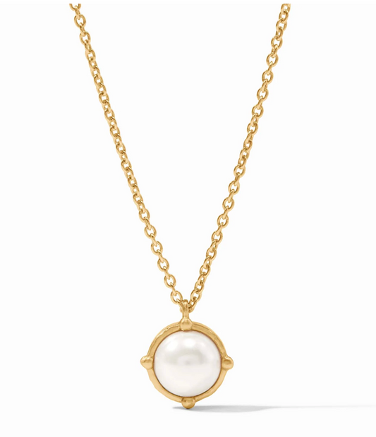 Honeybee Solitaire Necklace - Pearl