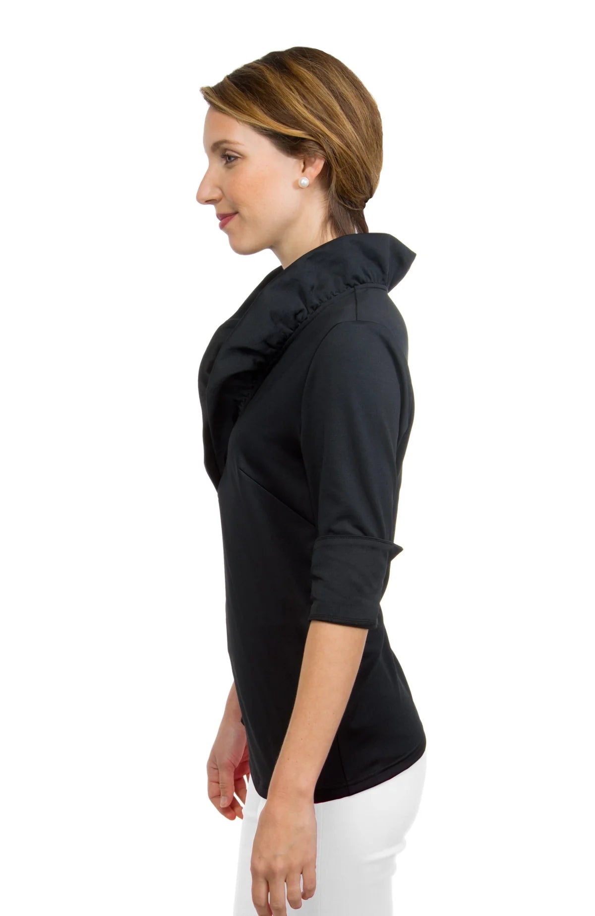 Ruffneck 3/4 Sleeve Top