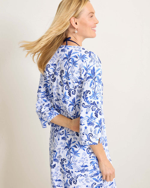 Terrazzo Tile 3/4-Sleeve Coverup Dress
