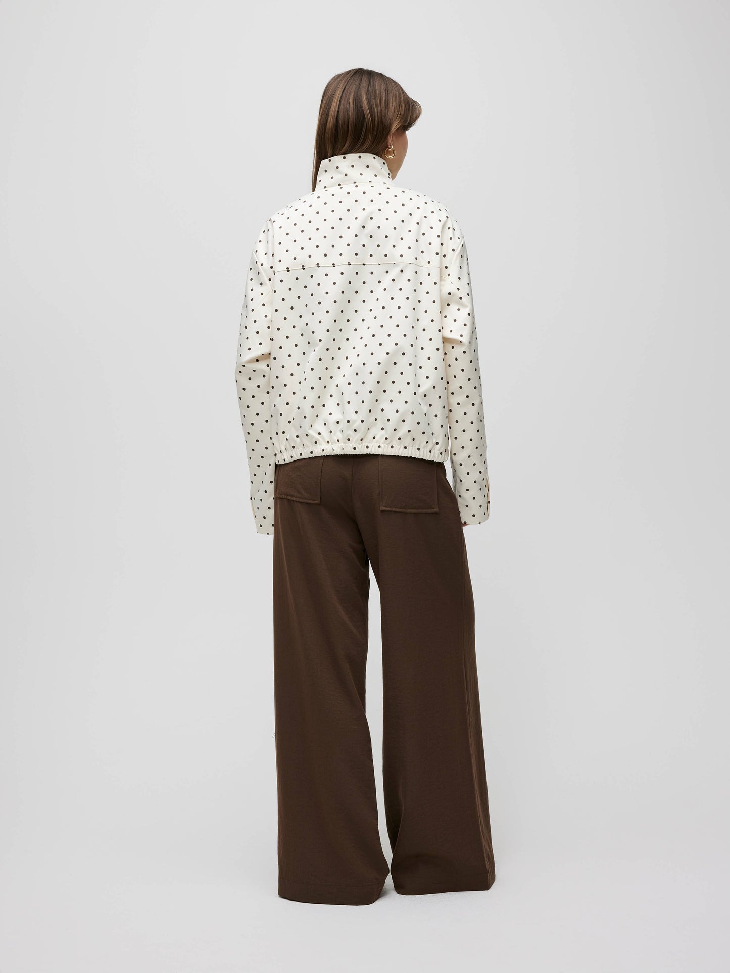 The Sienna Jacket | Polka Dot Turtleneck Bomber Jacket