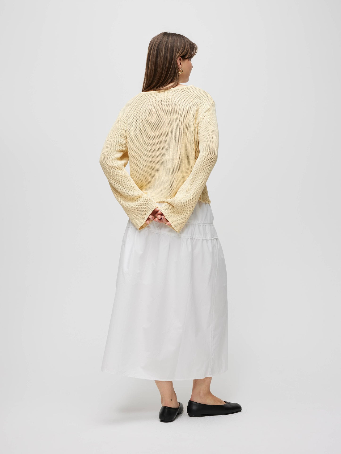The Morgan Cardigan | Open Button Hole Long Sleeve Cardigan