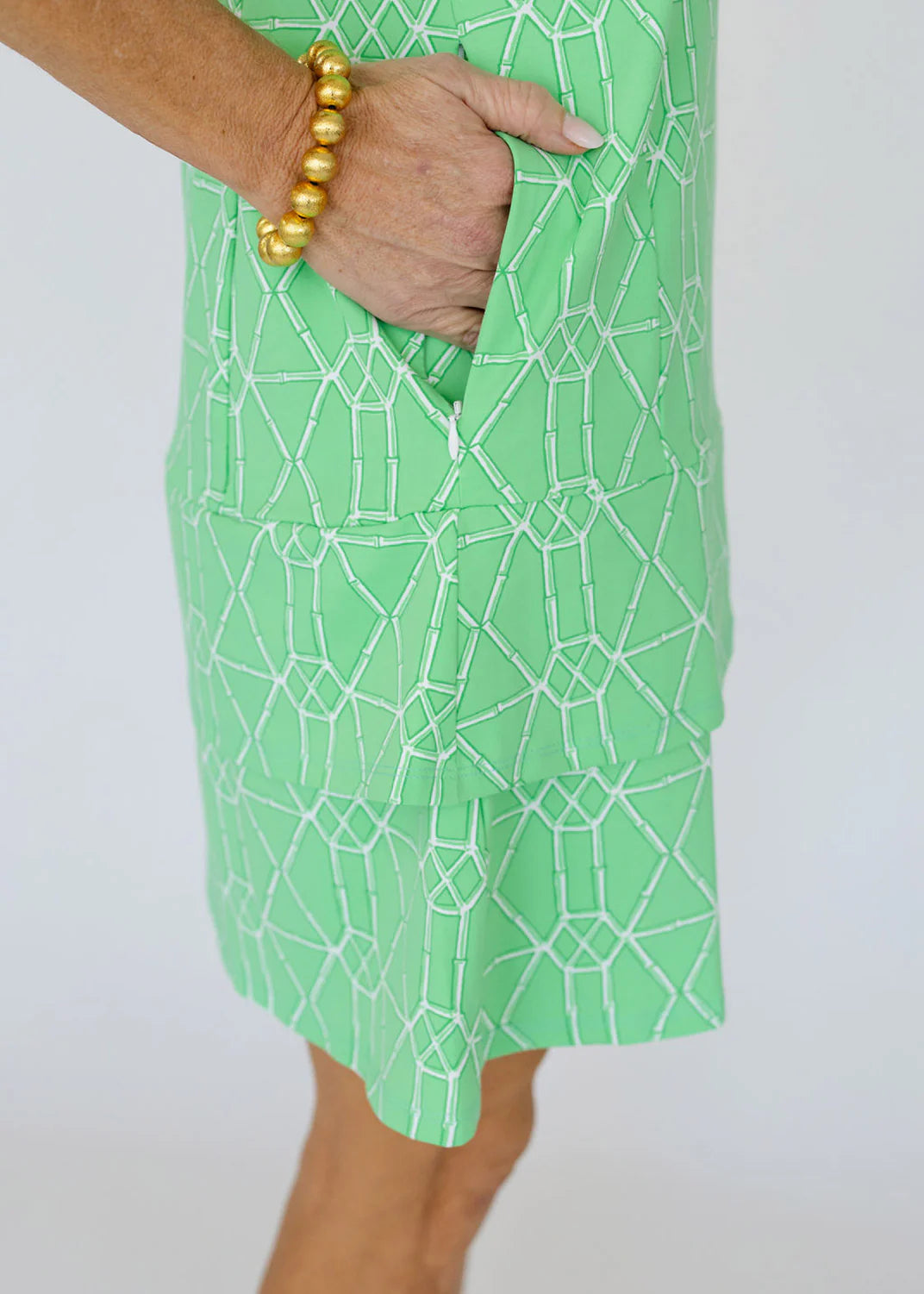 Daisy Sport Dress - Bamboo Trellis Green