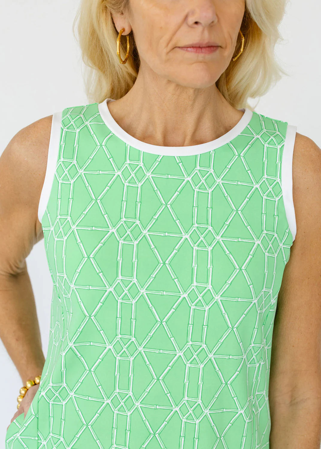 Daisy Sport Dress - Bamboo Trellis Green