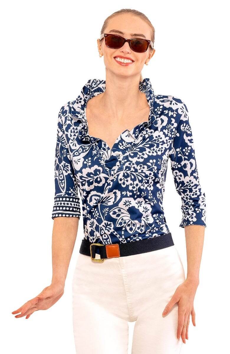 Ruffneck 3/4 Sleeve Top