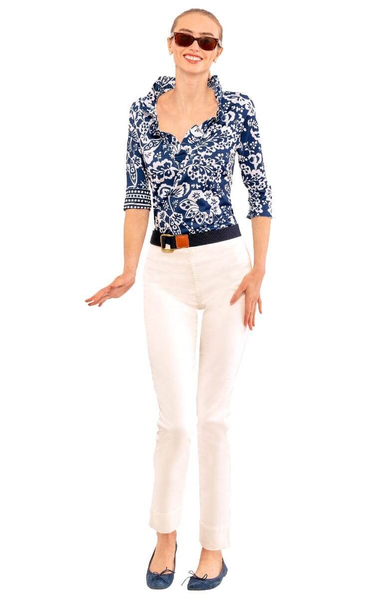 Ruffneck 3/4 Sleeve Top